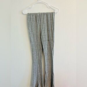 Womens Cotton Grey Flared Leggings